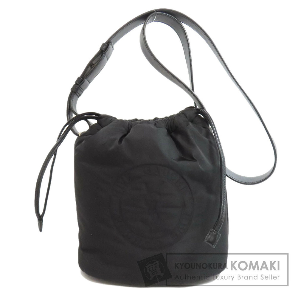 Saint Laurent Rive Gauche bucket bag black debossed logo